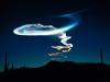 Trail from Launch at White Sands Missile Range,